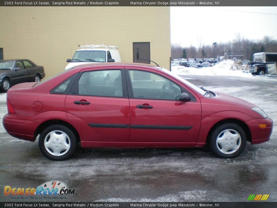 2003 Ford Focus LX Sedan Sangria Red Metallic / Medium Graphite Photo #10