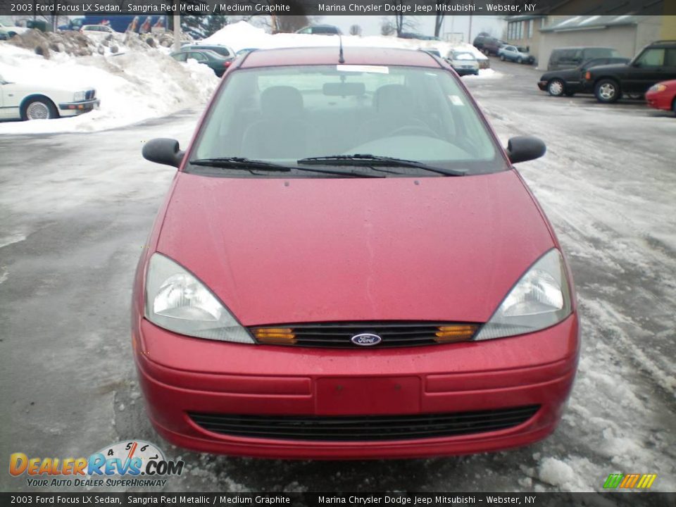 2003 Ford Focus LX Sedan Sangria Red Metallic / Medium Graphite Photo #12
