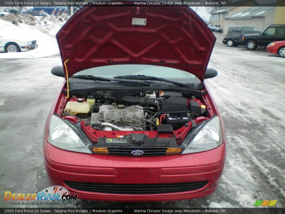 2003 Ford Focus LX Sedan Sangria Red Metallic / Medium Graphite Photo #13