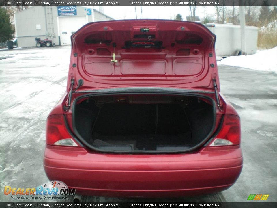 2003 Ford Focus LX Sedan Sangria Red Metallic / Medium Graphite Photo #16