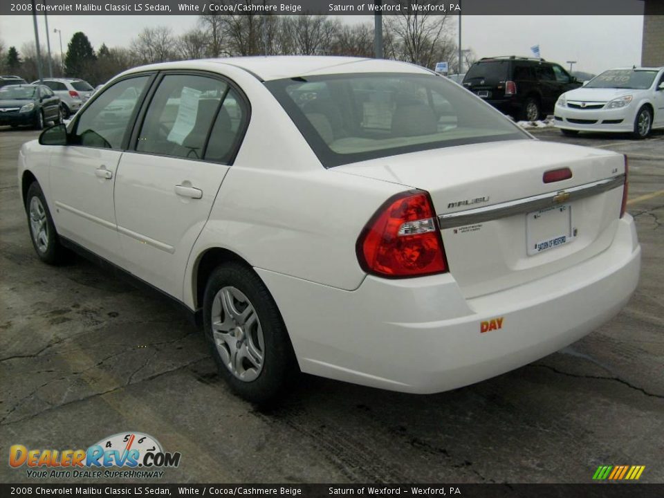 2008 Chevrolet Malibu Classic LS Sedan White / Cocoa/Cashmere Beige Photo #2