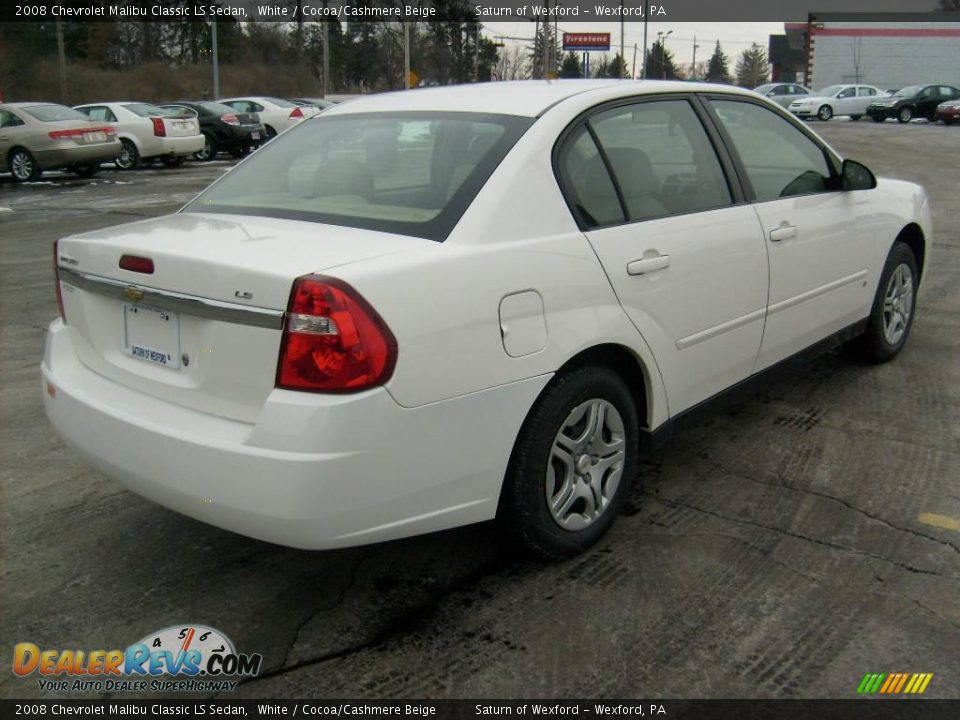 2008 Chevrolet Malibu Classic LS Sedan White / Cocoa/Cashmere Beige Photo #4