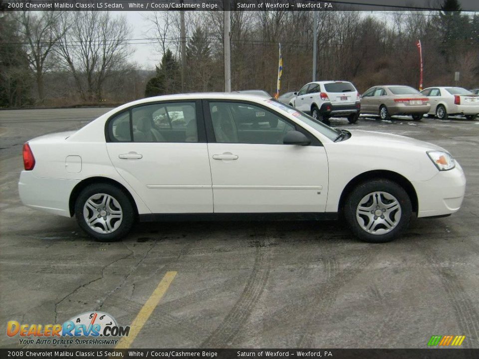 2008 Chevrolet Malibu Classic LS Sedan White / Cocoa/Cashmere Beige Photo #5