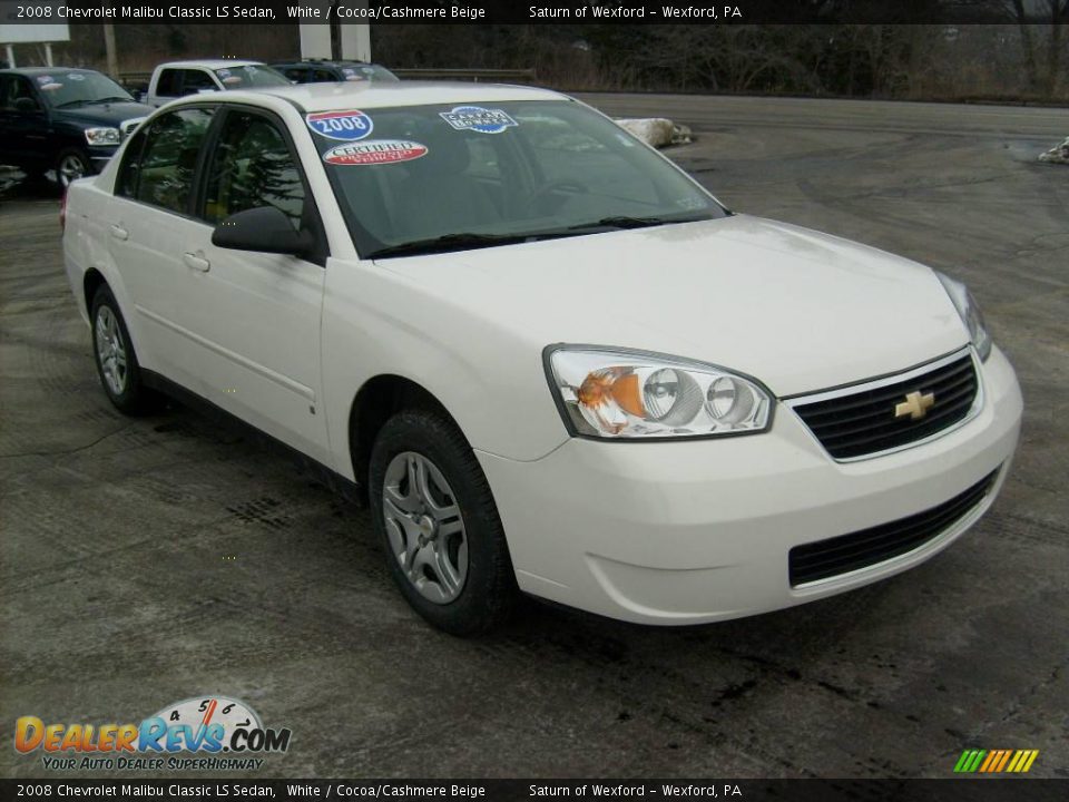 2008 Chevrolet Malibu Classic LS Sedan White / Cocoa/Cashmere Beige Photo #6
