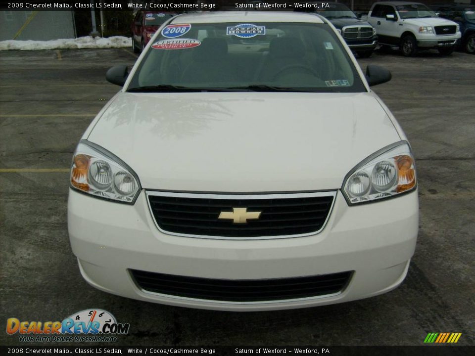 2008 Chevrolet Malibu Classic LS Sedan White / Cocoa/Cashmere Beige Photo #7