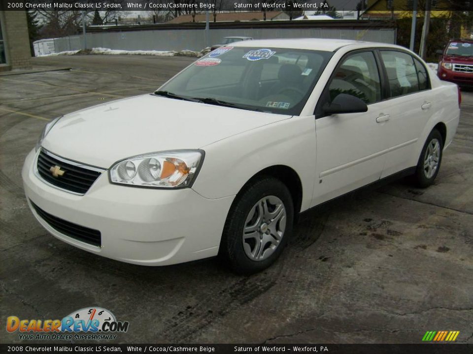 2008 Chevrolet Malibu Classic LS Sedan White / Cocoa/Cashmere Beige Photo #8