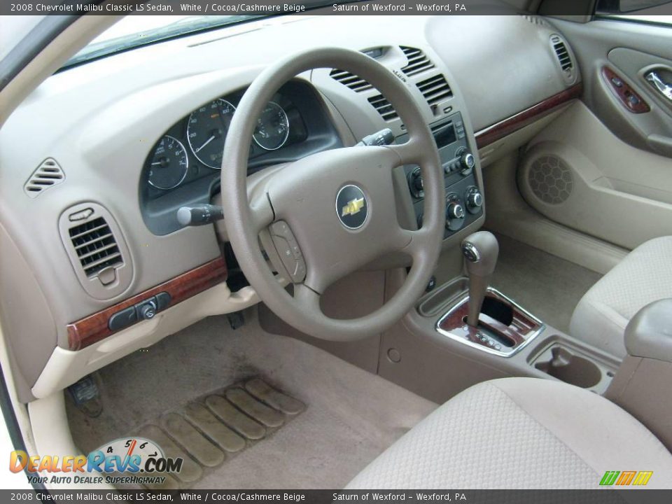 2008 Chevrolet Malibu Classic LS Sedan White / Cocoa/Cashmere Beige Photo #11
