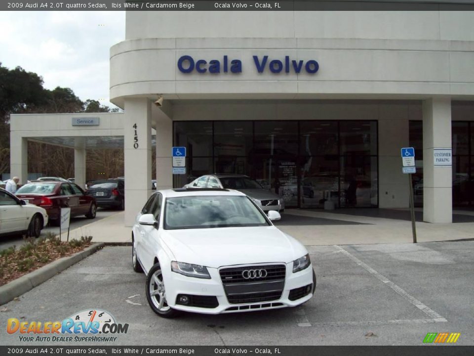 2009 Audi A4 2.0T quattro Sedan Ibis White / Cardamom Beige Photo #1