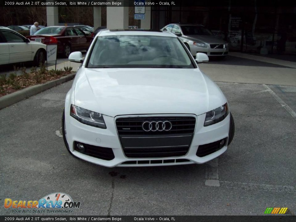 2009 Audi A4 2.0T quattro Sedan Ibis White / Cardamom Beige Photo #2