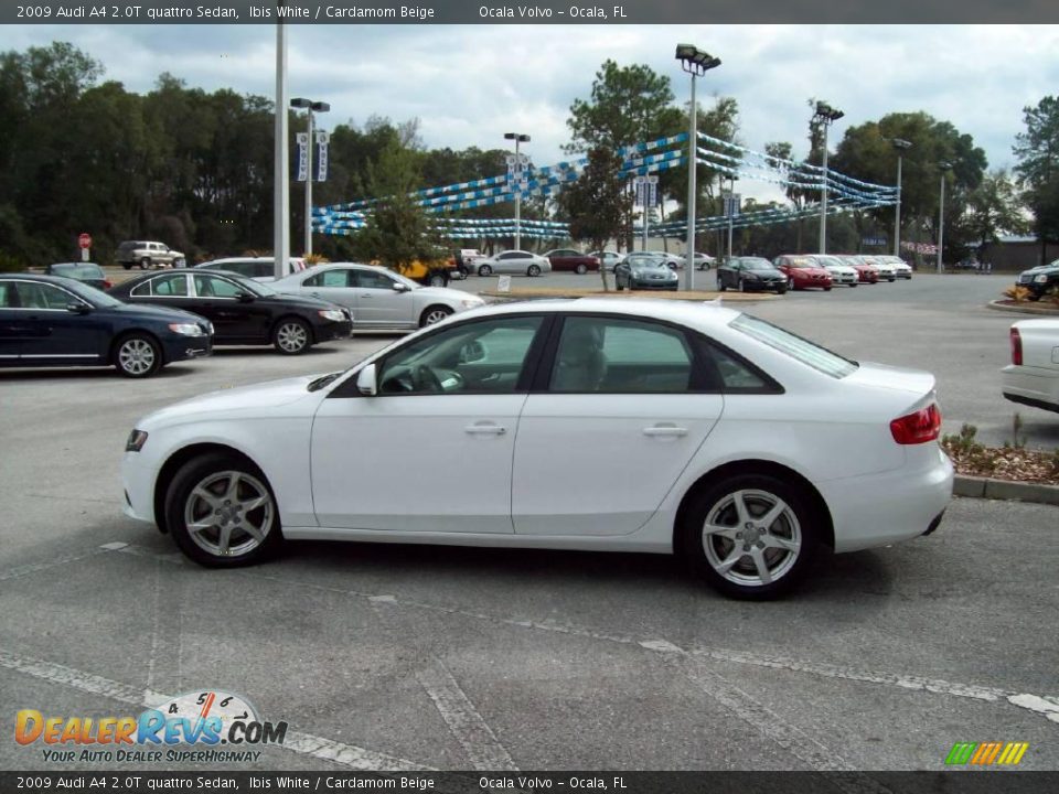 2009 Audi A4 2.0T quattro Sedan Ibis White / Cardamom Beige Photo #5