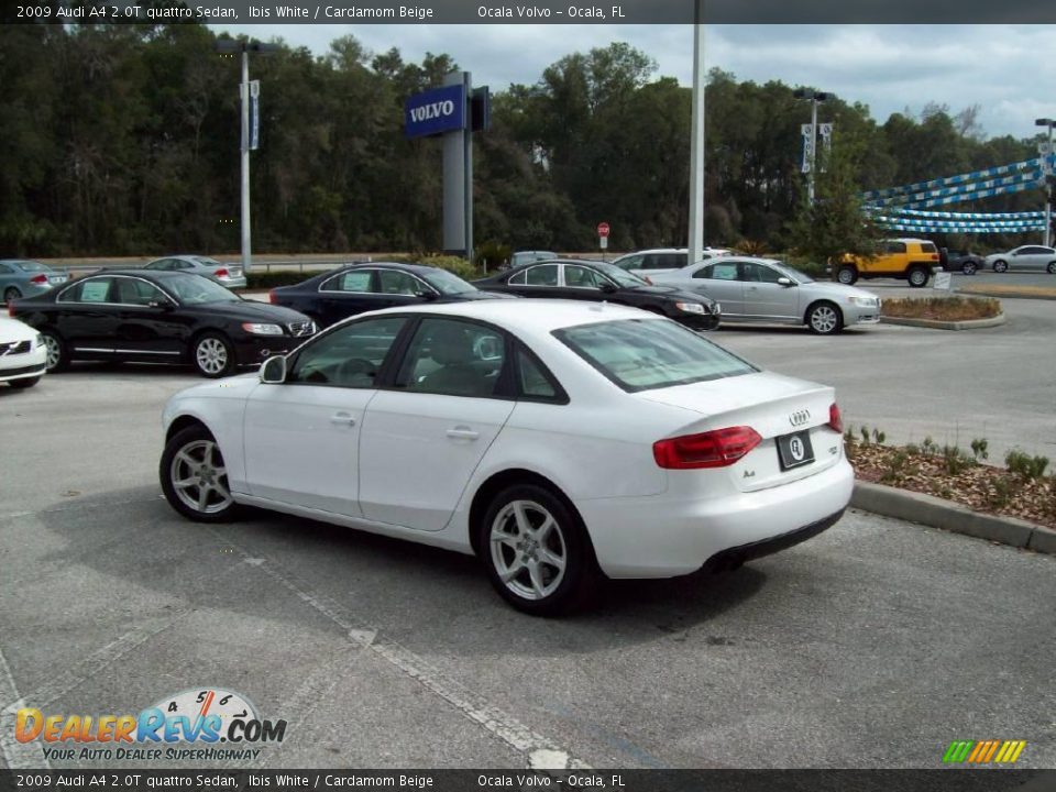 2009 Audi A4 2.0T quattro Sedan Ibis White / Cardamom Beige Photo #6