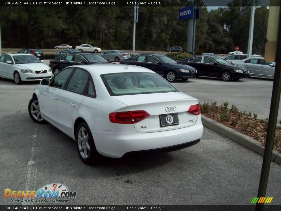 2009 Audi A4 2.0T quattro Sedan Ibis White / Cardamom Beige Photo #7