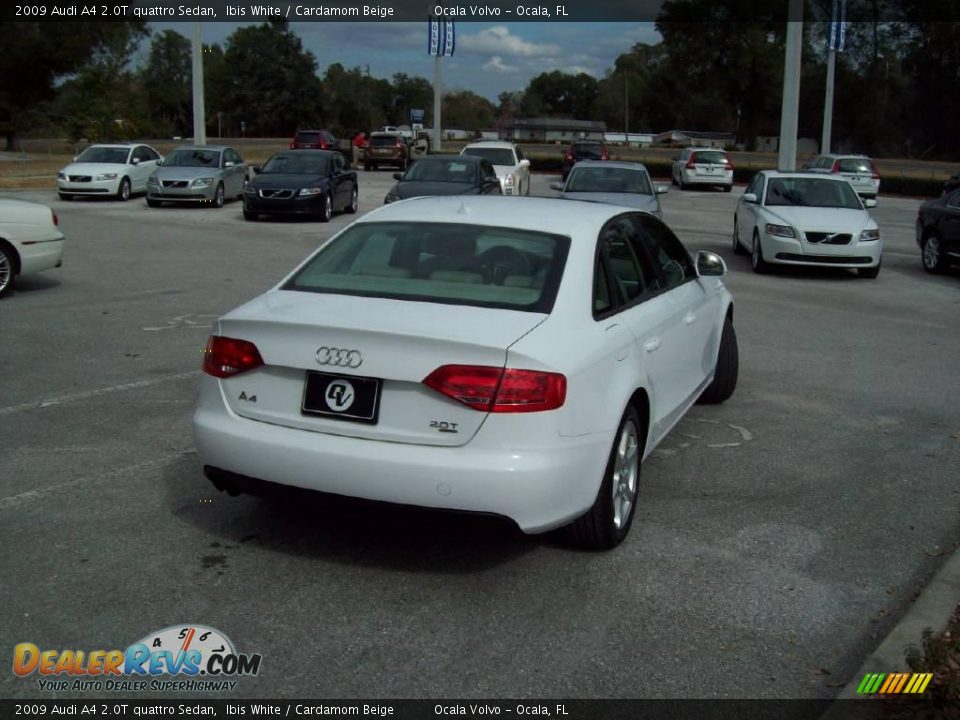 2009 Audi A4 2.0T quattro Sedan Ibis White / Cardamom Beige Photo #8