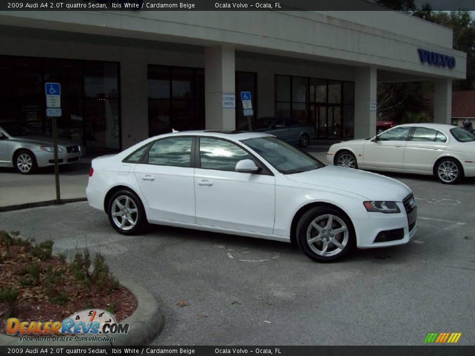 2009 Audi A4 2.0T quattro Sedan Ibis White / Cardamom Beige Photo #10