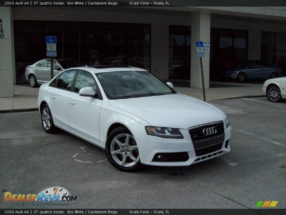 2009 Audi A4 2.0T quattro Sedan Ibis White / Cardamom Beige Photo #11