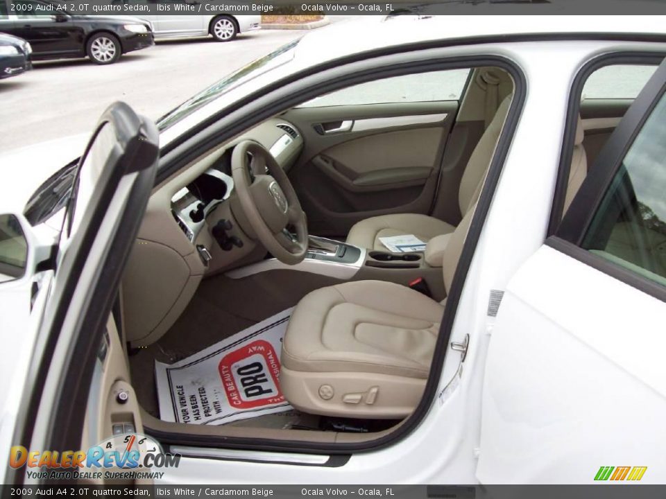 2009 Audi A4 2.0T quattro Sedan Ibis White / Cardamom Beige Photo #13