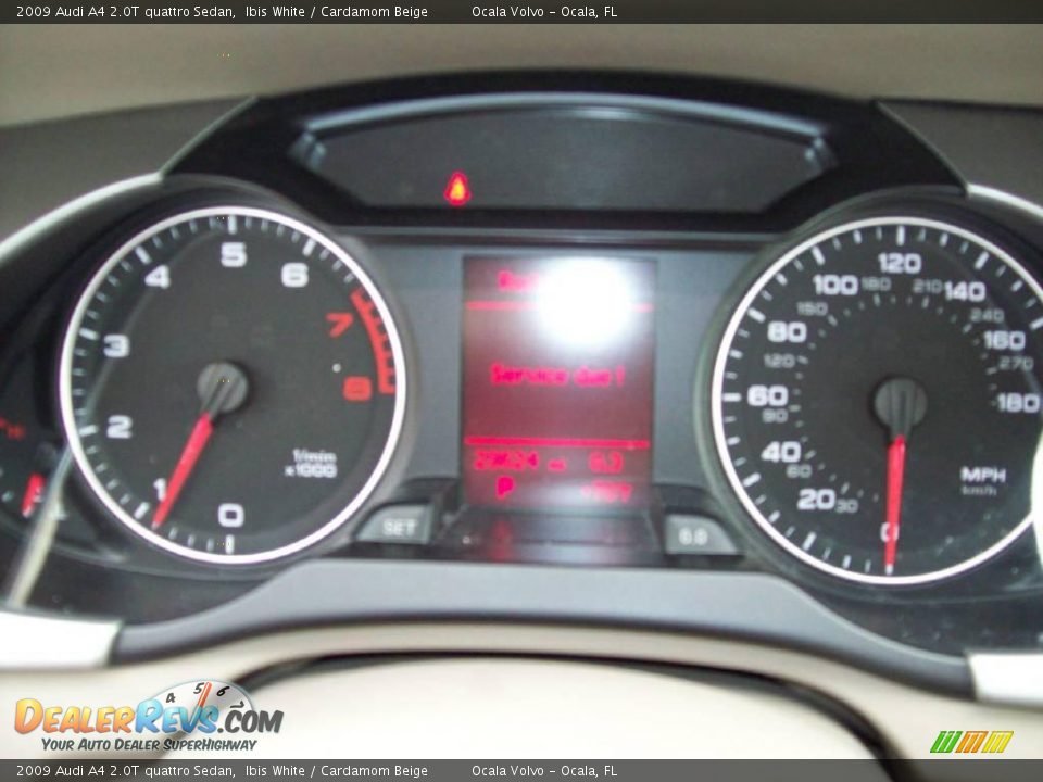 2009 Audi A4 2.0T quattro Sedan Ibis White / Cardamom Beige Photo #15