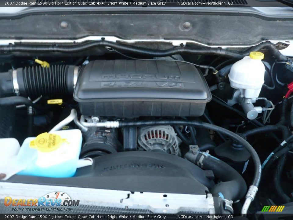 2007 Dodge Ram 1500 Big Horn Edition Quad Cab 4x4 Bright White / Medium Slate Gray Photo #17