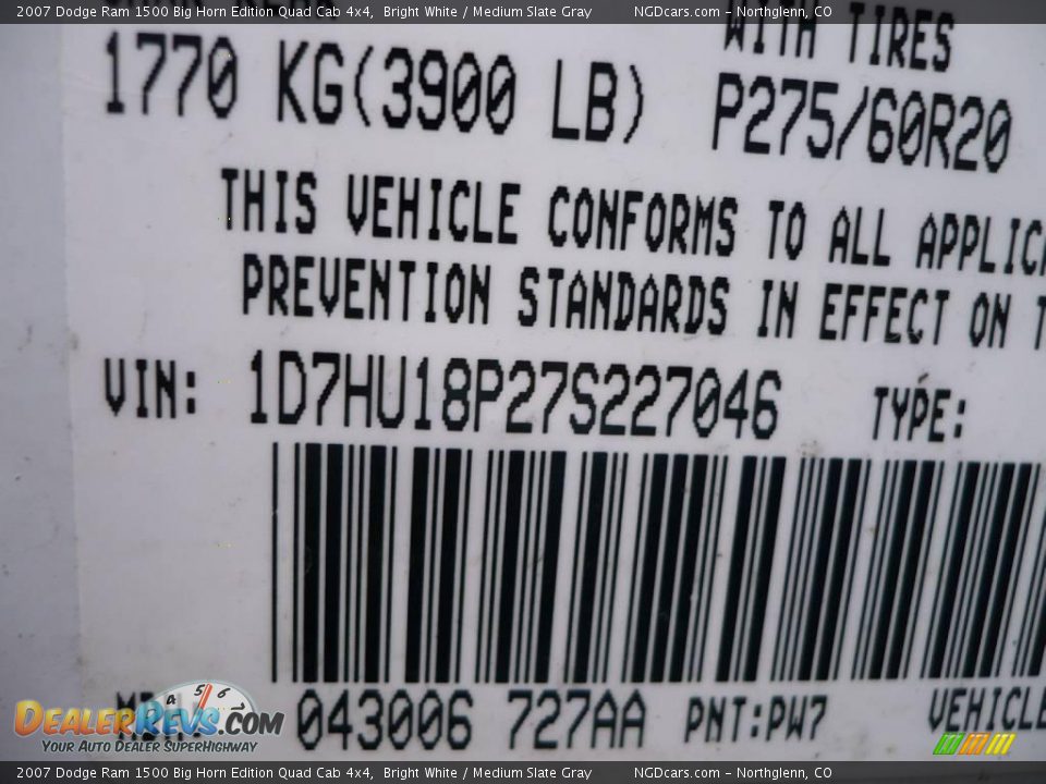 2007 Dodge Ram 1500 Big Horn Edition Quad Cab 4x4 Bright White / Medium Slate Gray Photo #28