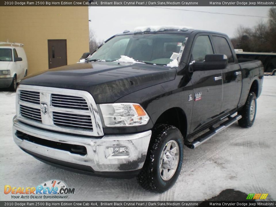 2010 Dodge Ram 2500 Big Horn Edition Crew Cab 4x4 Brilliant Black Crystal Pearl / Dark Slate/Medium Graystone Photo #1