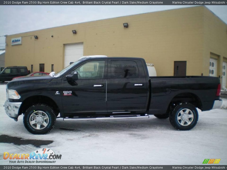 2010 Dodge Ram 2500 Big Horn Edition Crew Cab 4x4 Brilliant Black Crystal Pearl / Dark Slate/Medium Graystone Photo #7