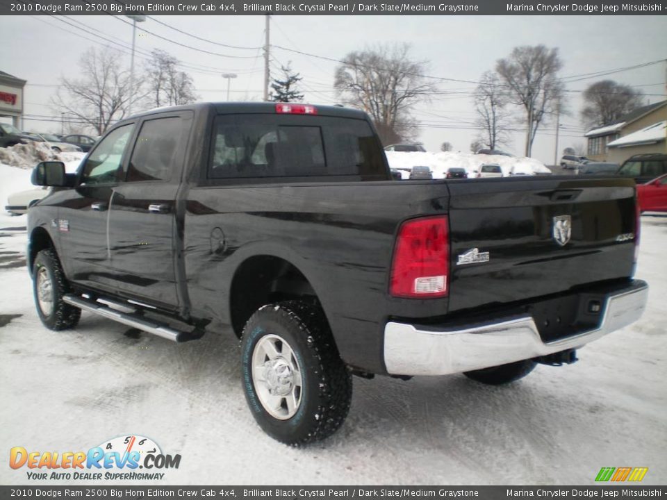 2010 Dodge Ram 2500 Big Horn Edition Crew Cab 4x4 Brilliant Black Crystal Pearl / Dark Slate/Medium Graystone Photo #8