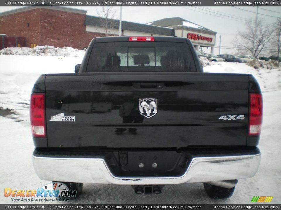 2010 Dodge Ram 2500 Big Horn Edition Crew Cab 4x4 Brilliant Black Crystal Pearl / Dark Slate/Medium Graystone Photo #9