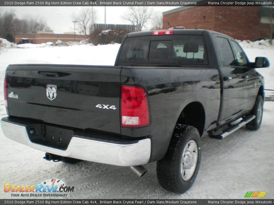 2010 Dodge Ram 2500 Big Horn Edition Crew Cab 4x4 Brilliant Black Crystal Pearl / Dark Slate/Medium Graystone Photo #10