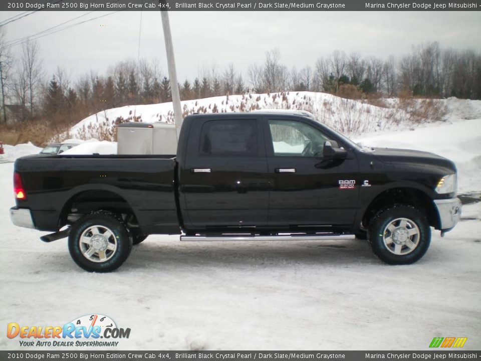2010 Dodge Ram 2500 Big Horn Edition Crew Cab 4x4 Brilliant Black Crystal Pearl / Dark Slate/Medium Graystone Photo #11