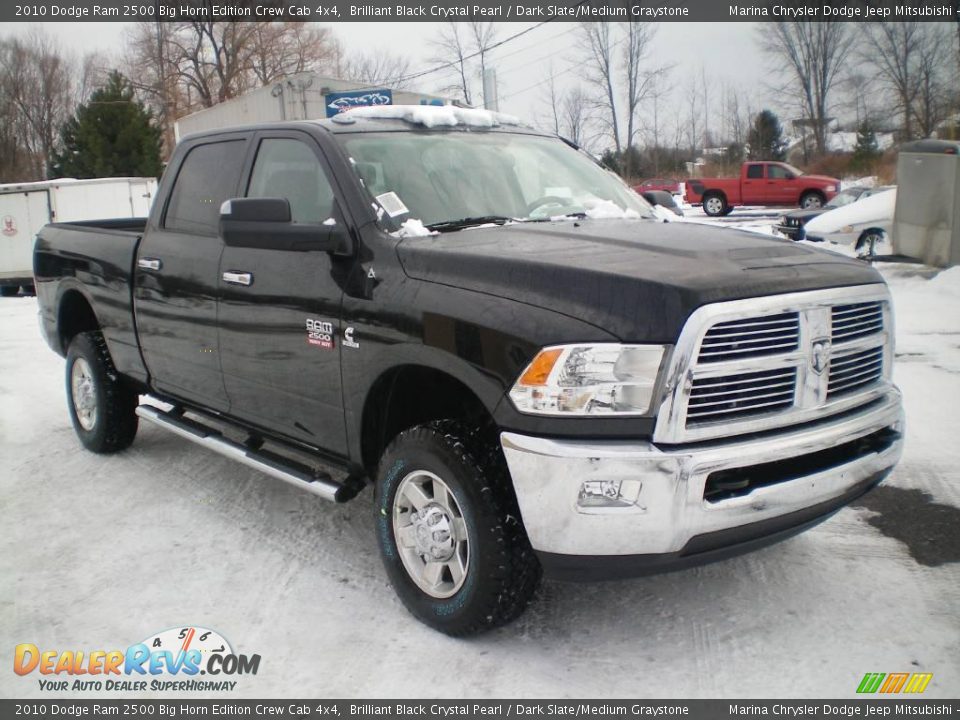 2010 Dodge Ram 2500 Big Horn Edition Crew Cab 4x4 Brilliant Black Crystal Pearl / Dark Slate/Medium Graystone Photo #12