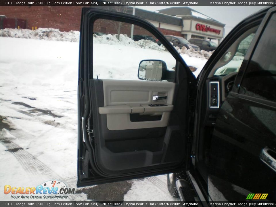 2010 Dodge Ram 2500 Big Horn Edition Crew Cab 4x4 Brilliant Black Crystal Pearl / Dark Slate/Medium Graystone Photo #16