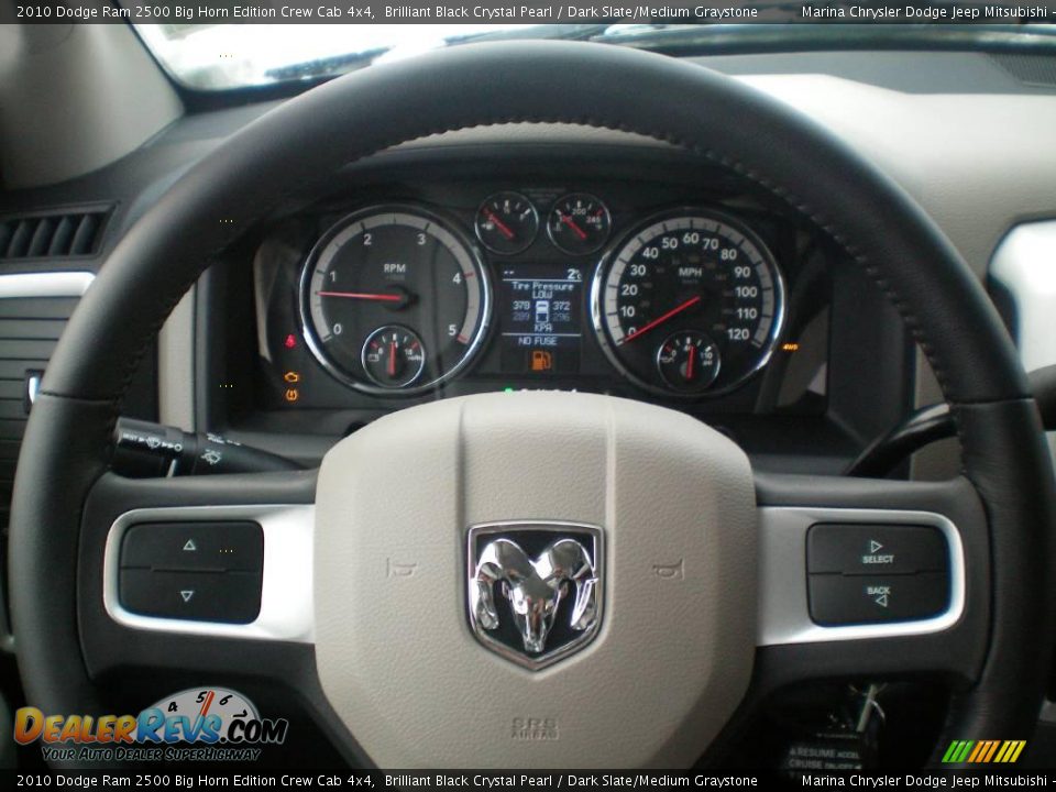 2010 Dodge Ram 2500 Big Horn Edition Crew Cab 4x4 Brilliant Black Crystal Pearl / Dark Slate/Medium Graystone Photo #24