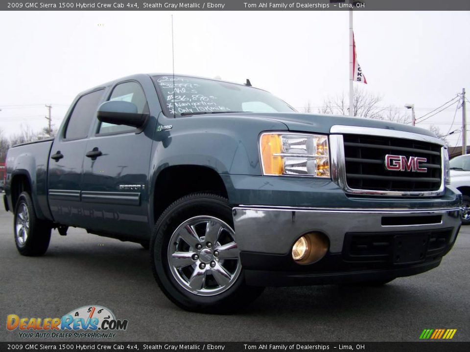 2009 GMC Sierra 1500 Hybrid Crew Cab 4x4 Stealth Gray Metallic / Ebony Photo #1