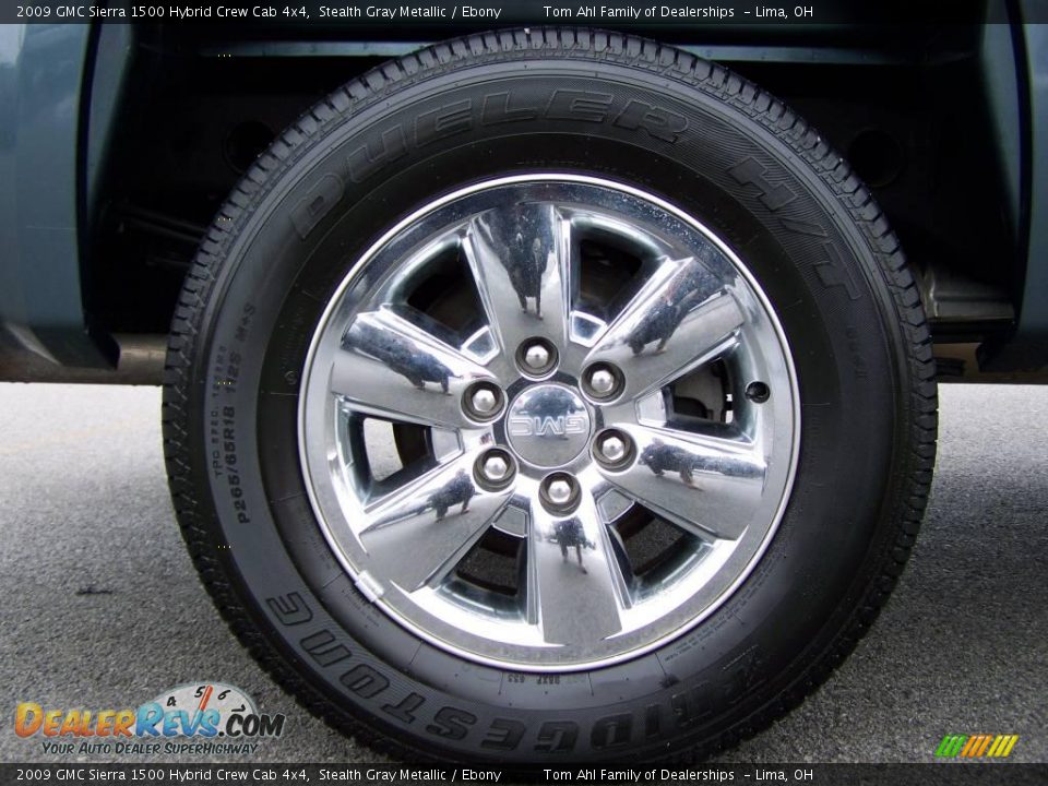 2009 GMC Sierra 1500 Hybrid Crew Cab 4x4 Stealth Gray Metallic / Ebony Photo #10