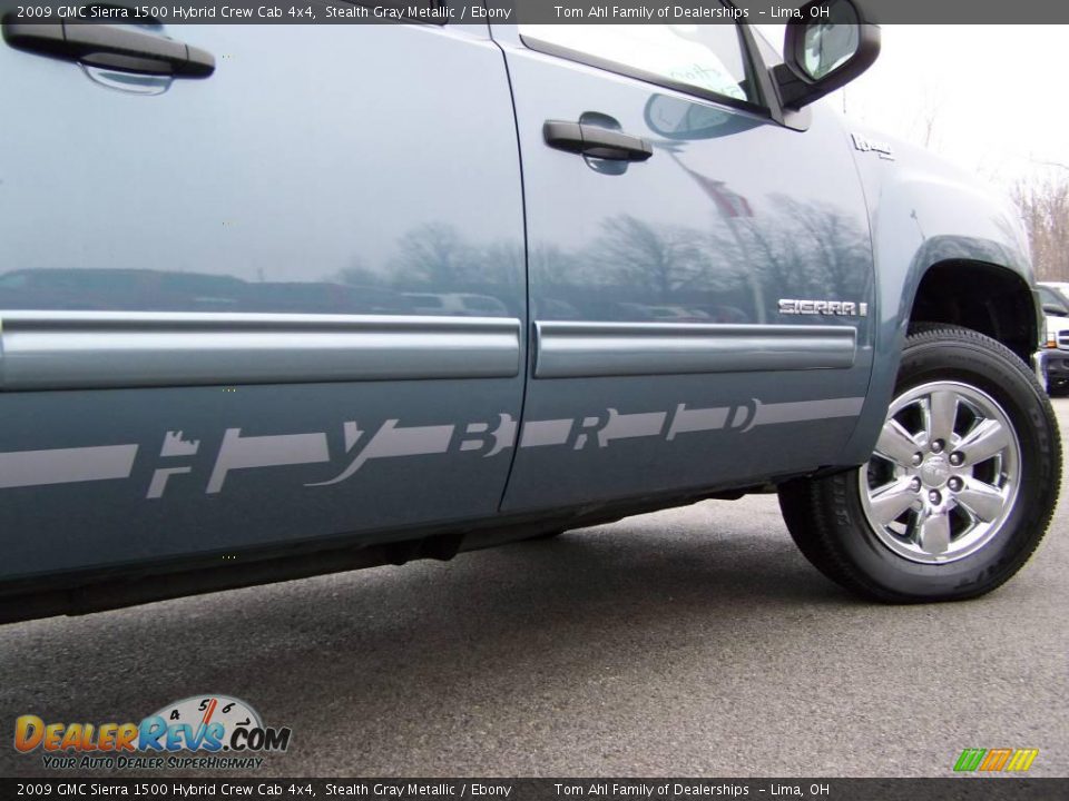 2009 GMC Sierra 1500 Hybrid Crew Cab 4x4 Stealth Gray Metallic / Ebony Photo #11