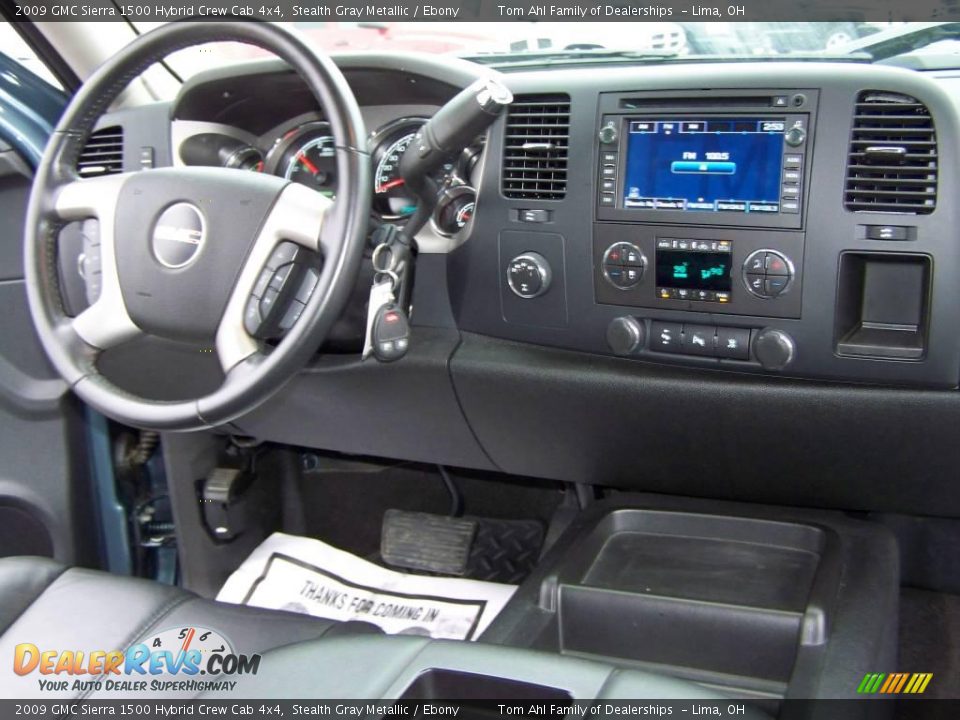 2009 GMC Sierra 1500 Hybrid Crew Cab 4x4 Stealth Gray Metallic / Ebony Photo #19