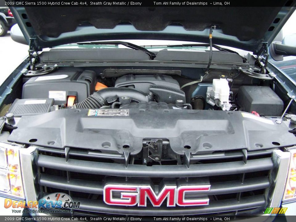 2009 GMC Sierra 1500 Hybrid Crew Cab 4x4 Stealth Gray Metallic / Ebony Photo #20