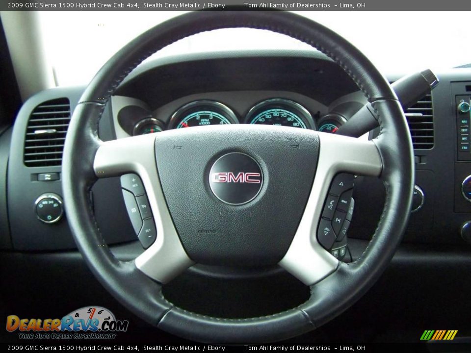 2009 GMC Sierra 1500 Hybrid Crew Cab 4x4 Stealth Gray Metallic / Ebony Photo #22