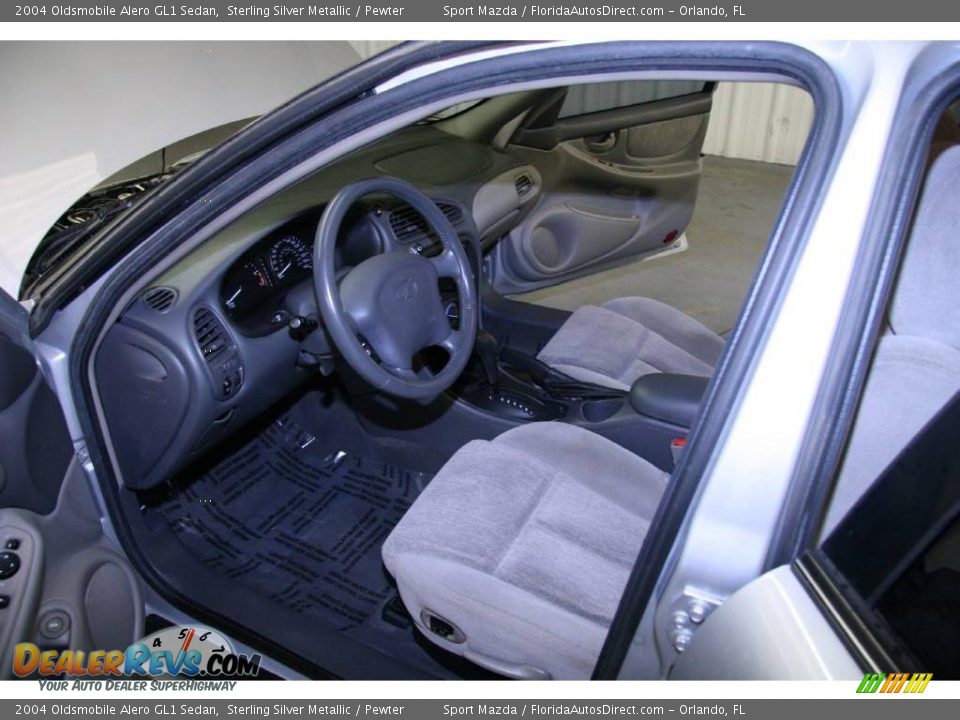 2004 Oldsmobile Alero GL1 Sedan Sterling Silver Metallic / Pewter Photo #14