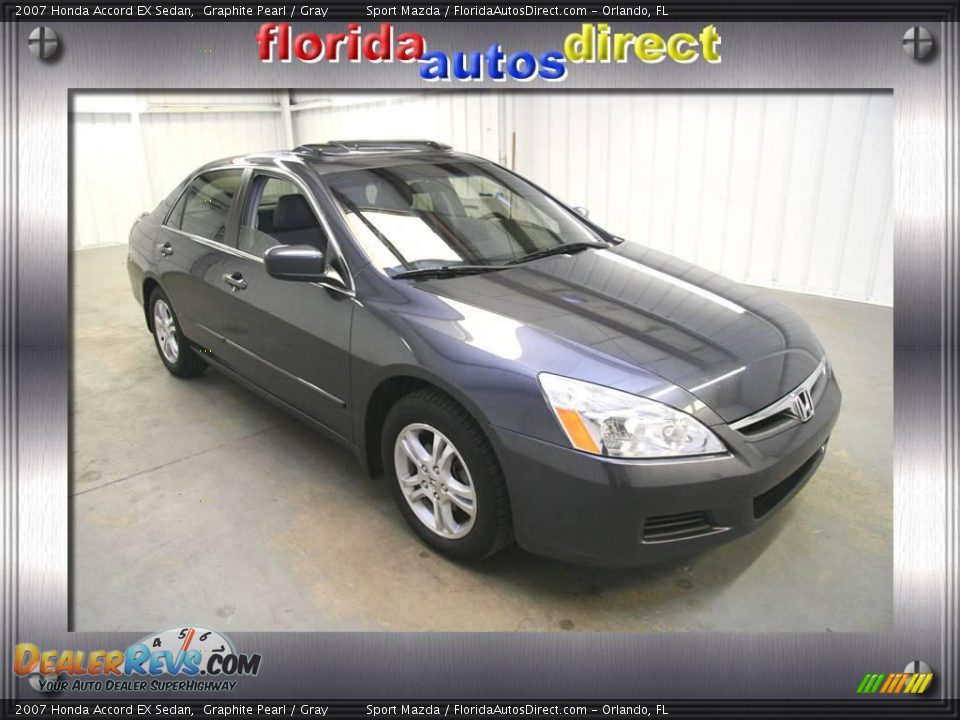 2007 Honda Accord EX Sedan Graphite Pearl / Gray Photo #1