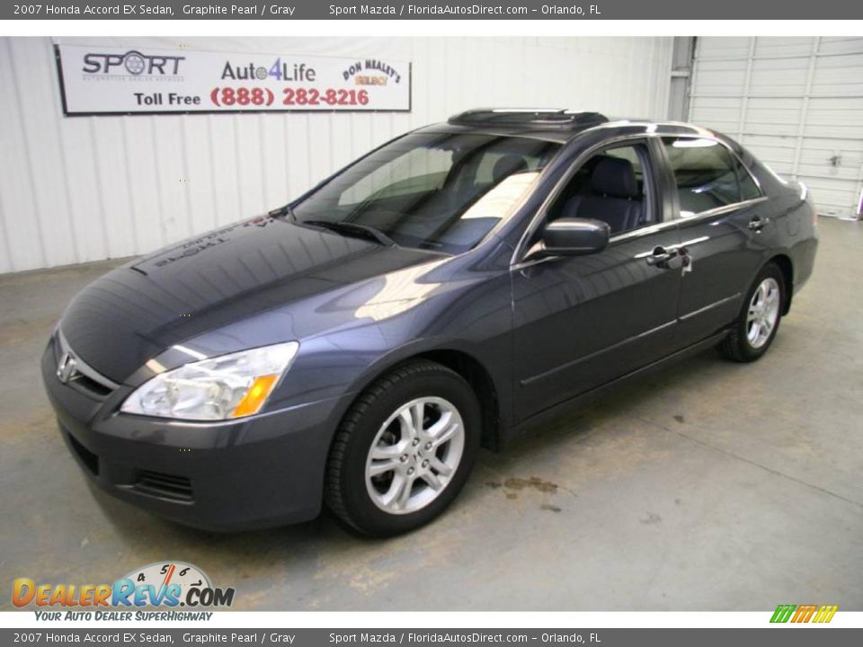2007 Honda Accord EX Sedan Graphite Pearl / Gray Photo #4