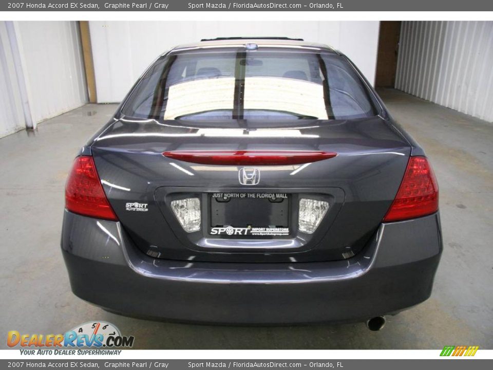 2007 Honda Accord EX Sedan Graphite Pearl / Gray Photo #6