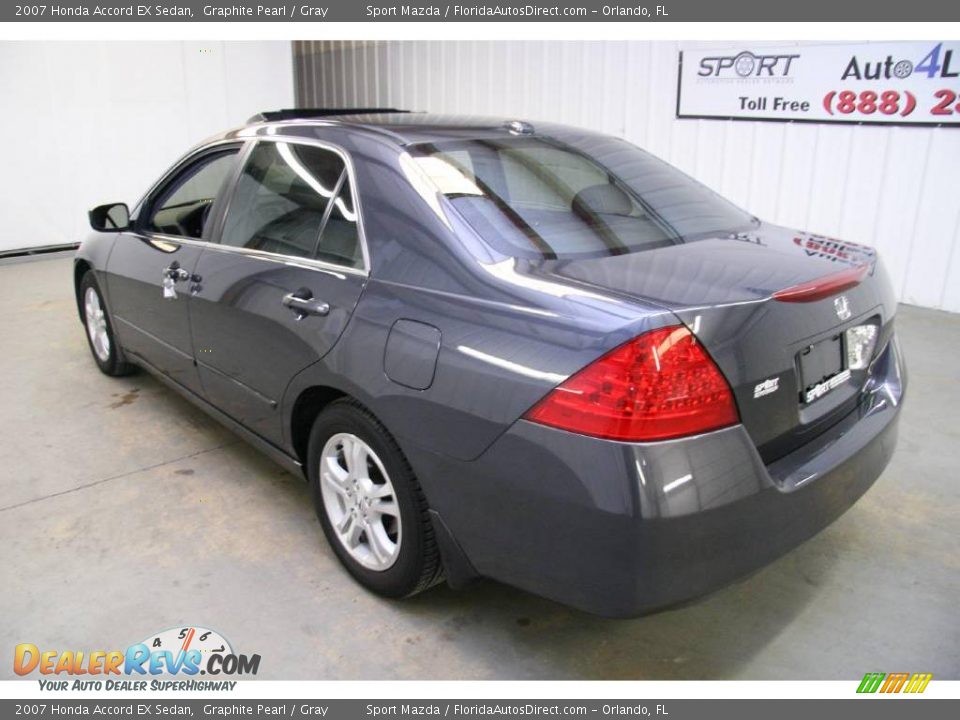 2007 Honda Accord EX Sedan Graphite Pearl / Gray Photo #7