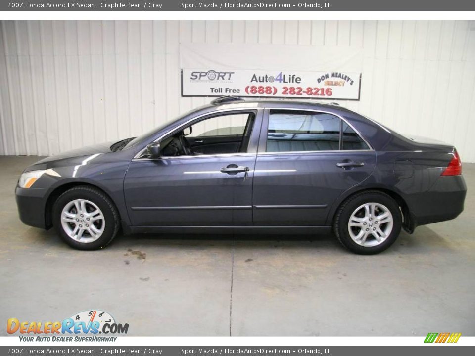 2007 Honda Accord EX Sedan Graphite Pearl / Gray Photo #8