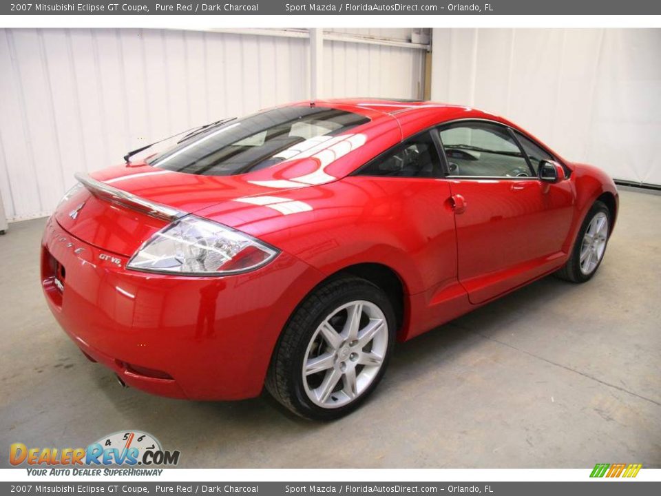 2007 Mitsubishi Eclipse GT Coupe Pure Red / Dark Charcoal Photo #5