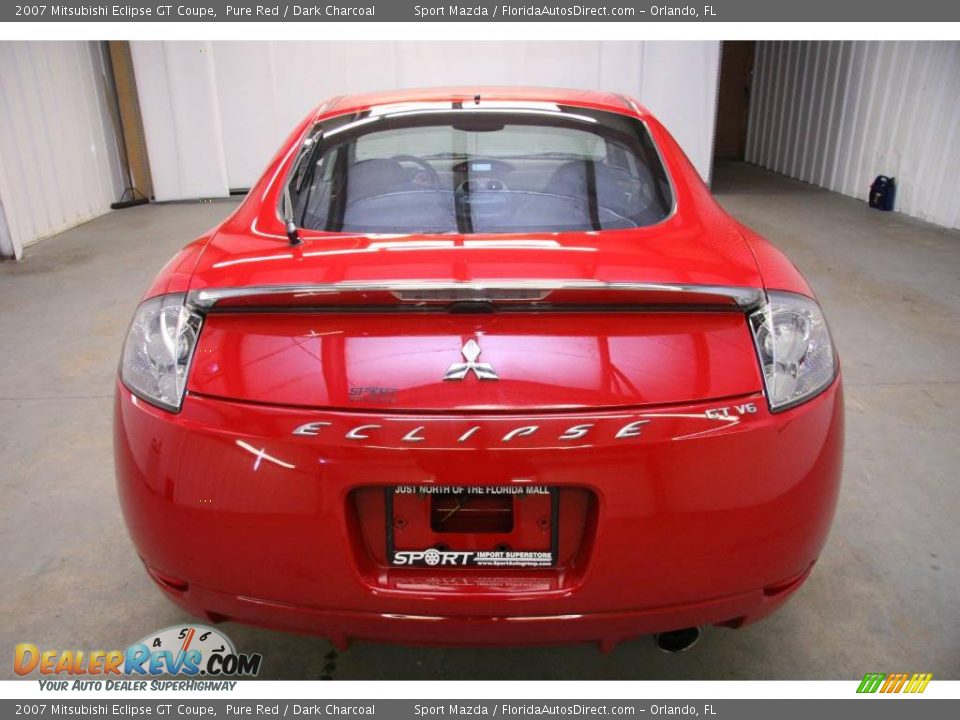 2007 Mitsubishi Eclipse GT Coupe Pure Red / Dark Charcoal Photo #6