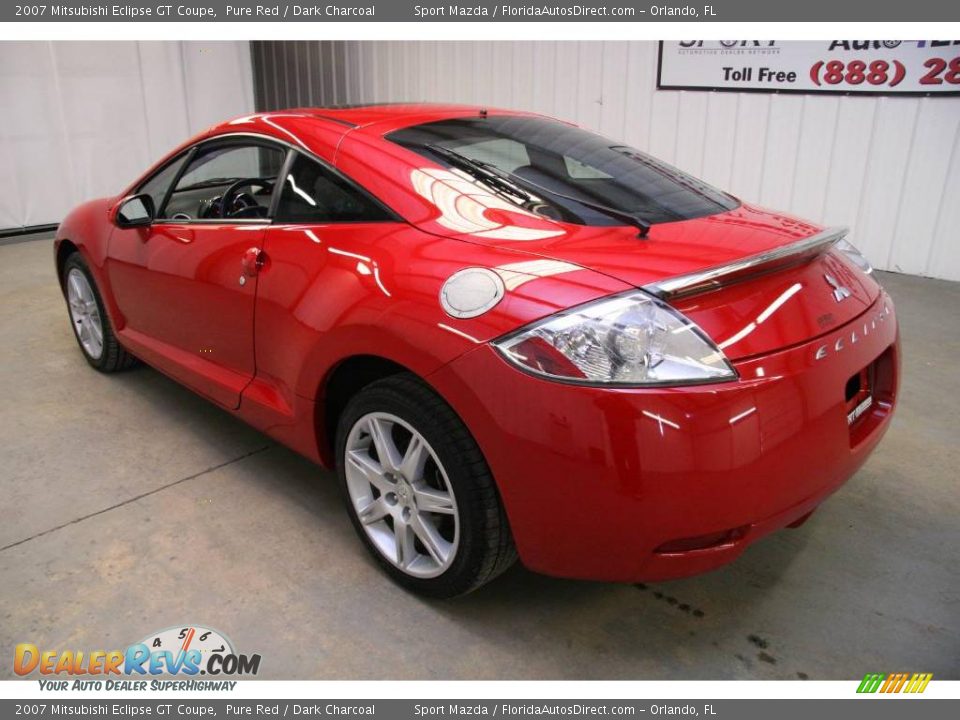2007 Mitsubishi Eclipse GT Coupe Pure Red / Dark Charcoal Photo #7