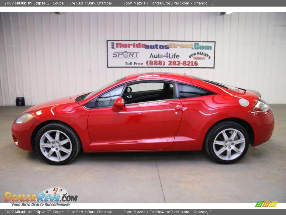 2007 Mitsubishi Eclipse GT Coupe Pure Red / Dark Charcoal Photo #8