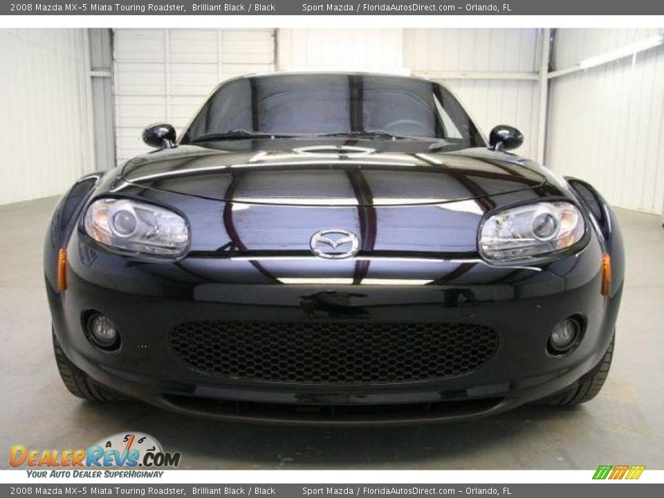 2008 Mazda MX-5 Miata Touring Roadster Brilliant Black / Black Photo #3