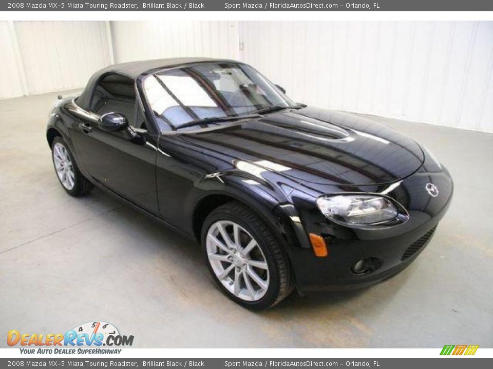 2008 Mazda MX-5 Miata Touring Roadster Brilliant Black / Black Photo #4